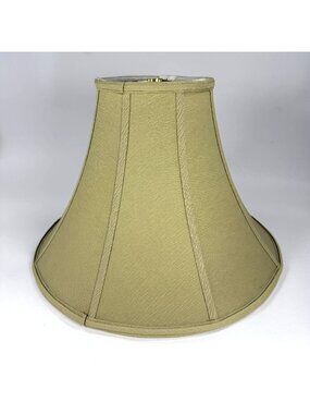 Stiffel Bell-Shaped Lampshade Beige 18" Diameter Fabric Lining Classic Design